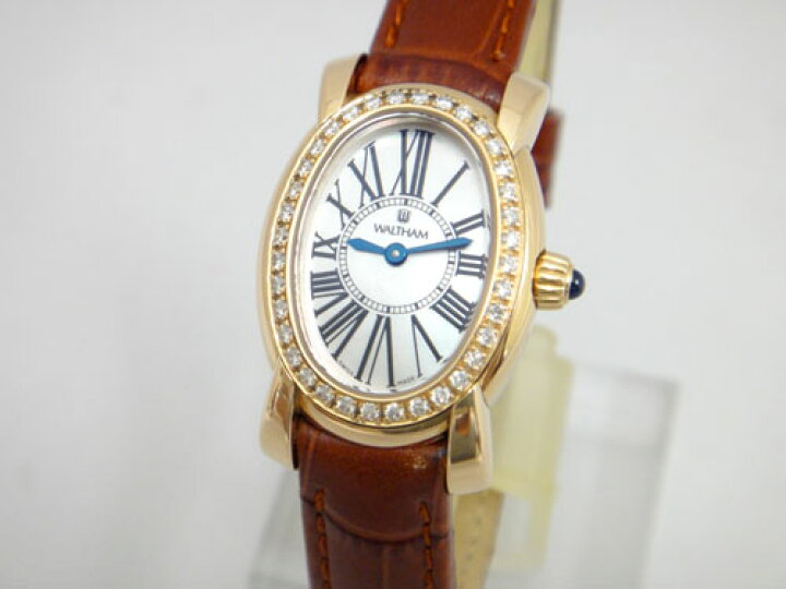 楽天市場】WALTHAM レディーウォルサム K18/革 ベゼルD LW34  