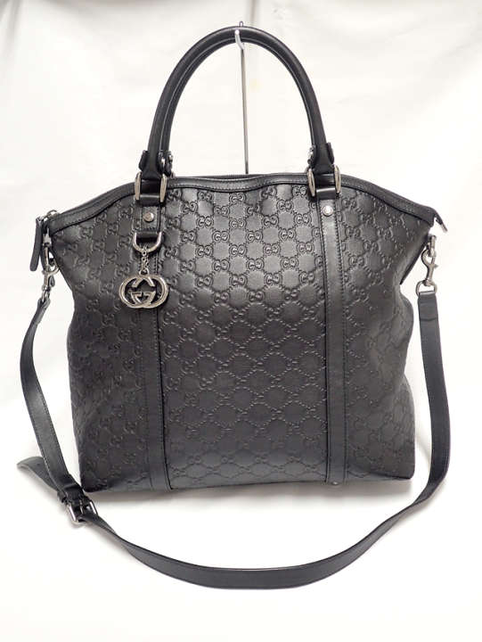 ✨良品 GUCCI グッチ GG柄 トートバッグ ショルダー 黒 ブラック