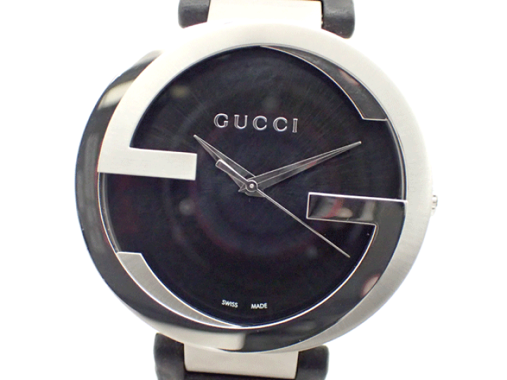 楽天市場】GUCCI グッチ インターロッキング SS/革 QZ 黒 133.2