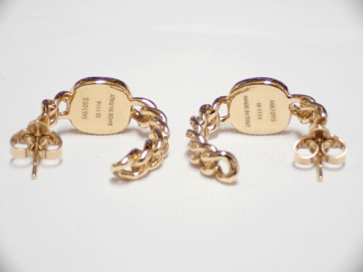 【美品】LOUIS VUITTON ピアス M61093 片耳 ゴールド系 楽天市場】LOUIS VUITTON ルイヴィトン ID ピアス ゴールド/シルバー