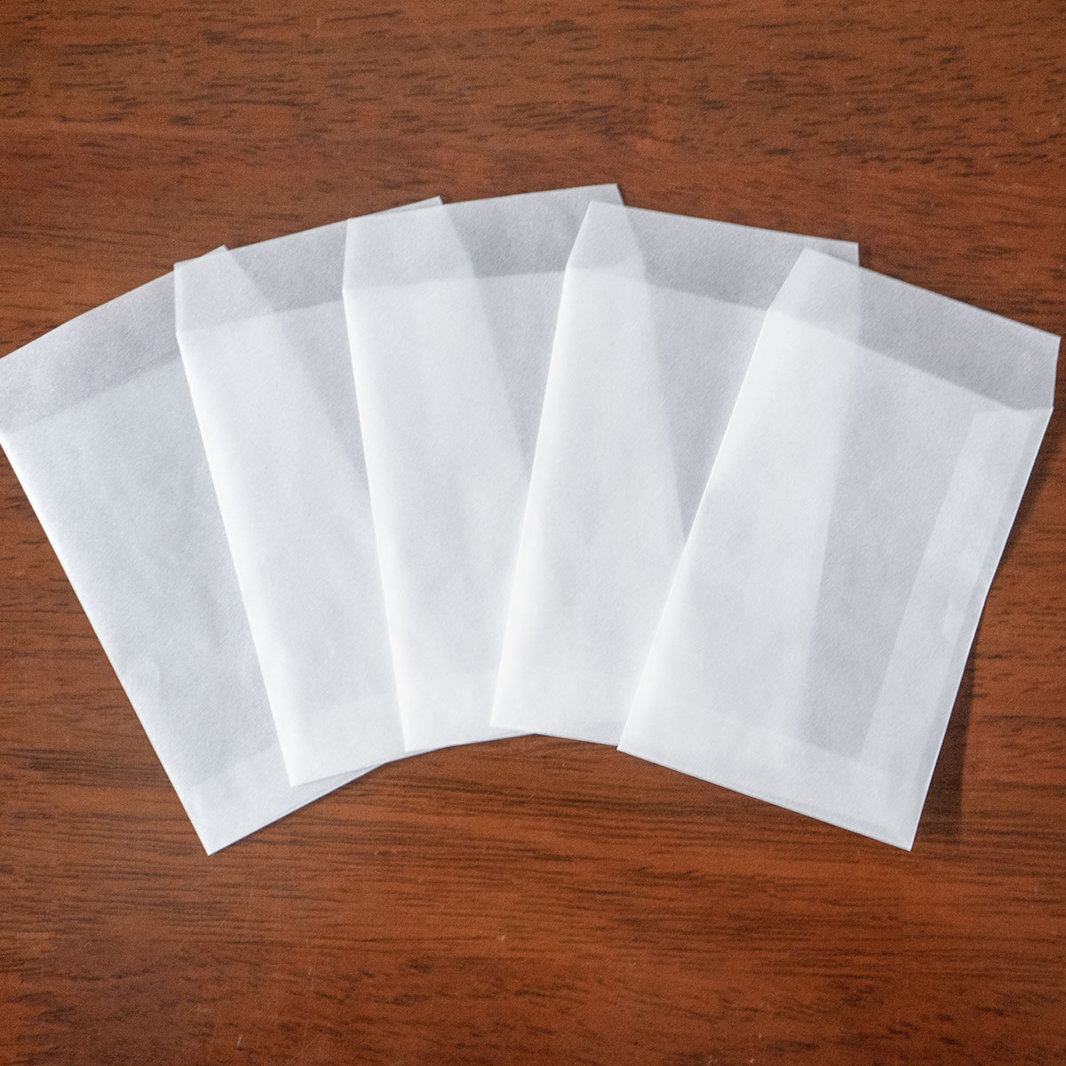 国産グラシン紙封筒【小タテ型】白無地 65×100mm 平袋 ポチ袋 名刺サイズ バッグ