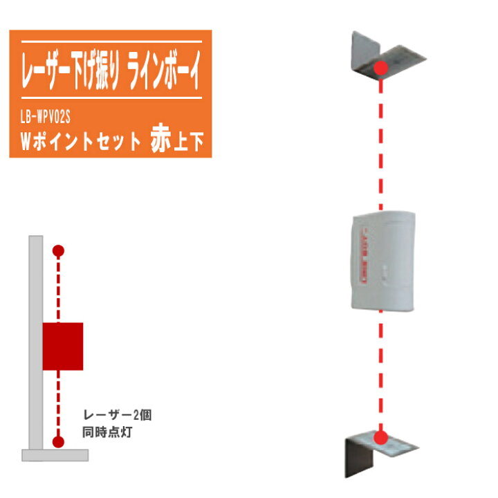 楽天市場】LBコア レーザー下げ振り ラインボーイ Wポイントセット 