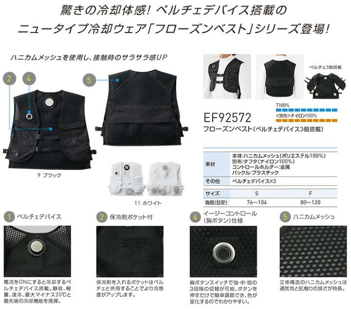 楽天市場】SUN-S サンエス ペルチェベストEXFROZEN フローズンベスト
