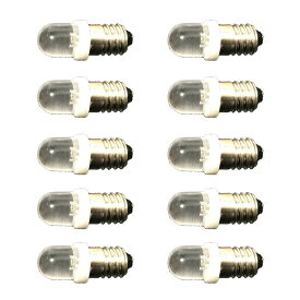 訳あり品 10個入り E10 白色LED豆電球 低電圧LED豆電球 1.5V 20000mcd　乾電池1個で点灯可能！ 実験用におすすめ LED 電球 メール便配送可 メール便は日時指定不可 訳あり 訳有品　アウトレット