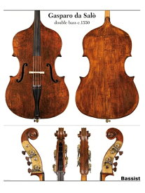 Gasparo da Sal&ograve; double bass 1550 (コントラバス ポスター)