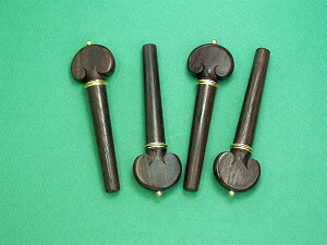 �n�[�g�^/�S�[���h �r�I���y�O ���[�Y�E�b�h Viola Peg set Rosewood Heart-Gold