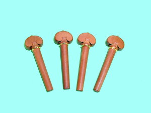�n�[�g�^ �S�[���h �s�� �����O �r�I�� �y�O�Z�b�g �{�b�N�X�E�b�h Viola Peg set Boxwood 02 Heart model with Gold Pin & Fret