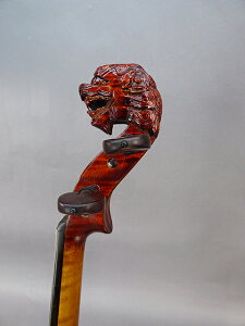 �y���i����z�o�C�I�����{�� ���C�I���w�b�h �K���l�����f��Lion Head Violin Snakewood Black Fret #7