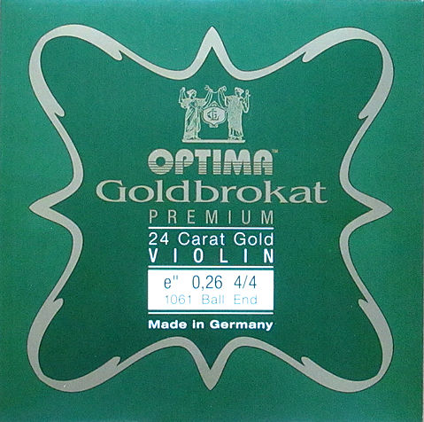 バイオリン弦 E線 ゴールドブラカット プレミアム 24Kゴールド 高級な OPTIMA 24 PREMIUM Goldbrokat 登場! Violin Gold Carat