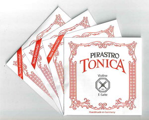 �o�C�I�������g�j�J E���A���~�� D���V���o�[ �Z�b�g PIRASTRO TONICA Violin 4/4 E:Aluminum D-Silver #4120 set