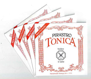 �o�C�I������ �g�j�J E���X�`�[�� D���V���o�[ �Z�b�g �s���X�g�� PIRASTRO TONICA Violin E:Steel D-Silver #4120 set