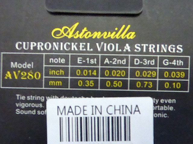 ビオラ弦セット Astonvilla | 底値楽器屋