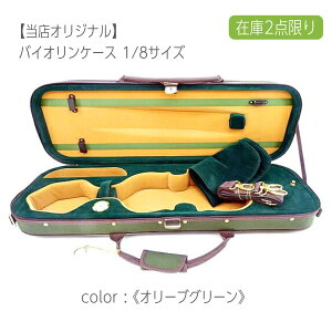 �y���X�I���W�i�����i�z�o�C�I�����P�[�X 1/8�T�C�Y�s�I���[�u�O���[���tViolin Case Olive Green / �����o�C�I���� / �����T�C�Y / �q���p