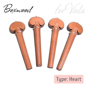 �y�r�I�� �y�O�Z�b�g / �n�[�g�^ / �S�[���h / �{�b�N�X�E�b�h�zViola | Peg set | Boxwood | Heart / Gold Pin & Fret | ���B�I��