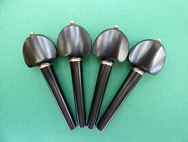【チェロ ペグセット / ヒル型 / ゴールド / エボニー】Cello | Peg set | Ebony | Hill model | Gold Pin & Ring