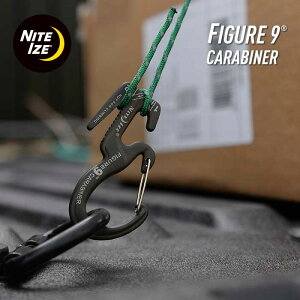 自在金具 ロープ 調整 簡単 テント タープ 設営 カラビナ テンショナー コードスライダー 2mm 3mm 4mm 5mm ナイトアイズ niteize フィギュア9 カラビナー Sサイズ
