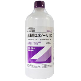 【第3類医薬品】 殺菌消毒剤 消毒用エタノールIK 500mL 在庫限り