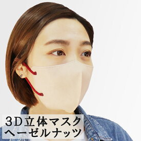 【エントリーでポイント5倍】 3D立体マスク スマートタイプ バイカラー ヘーゼルナッツ ふつうサイズ 10枚入