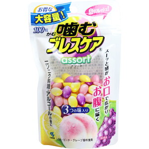 【エントリーでポイント5倍】 ※噛むブレスケア アソート3つの味入 大容量 100粒入