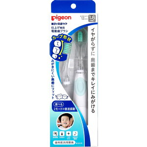 ピジョン 親子で乳歯ケア 仕上げ専用 電動歯ブラシ グリーン 1セット