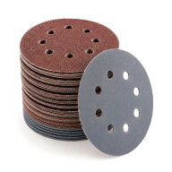 サンディングディスク 100枚セット サンドペーパー 125mm 穴あき 80番～3000番 粗目 細目 ディスクペーパ…