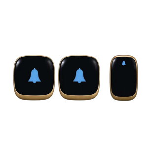 ワイヤレスチャイム 発信機1個と受信機2個 お得セット 光と音で呼び出し 防水 工事 電池不要 ドアベル 玄関 ナースコール 介護施設 無線チャイム 高品質 速達発送