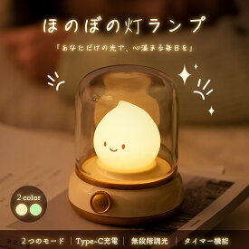 【選べるレビュー特典】 ほのぼの灯ランプ USB充電式 レトロデザイン LEDナイトライト 調光 タイマー機能付き かわいい ヴィンテージ風 おしゃれ 寝室用 子供部屋用 授乳 おむつ替え インテリアライト プレゼント NPD TRD R-LOGI