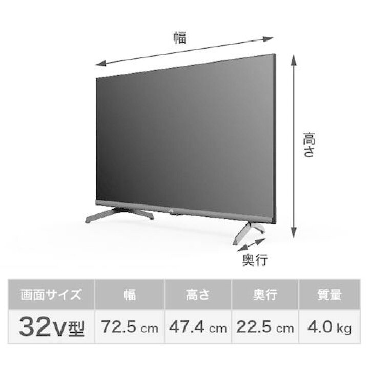 楽天市場】JVC JL-32T4L 32V型チューナーレステレビ Google TV搭載 