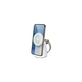 ワイヤレス充電器 マグネット式 スマホ＆ウォッチ用　L-SWYMGWS-WH[ラッピング可]