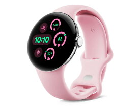 Google Pixel Watch 3 Wi-Fiモデル 41mm GA05756-US [Polished Silver アルミケース/Rose Quartz アクティブ バンド][ラッピング可]