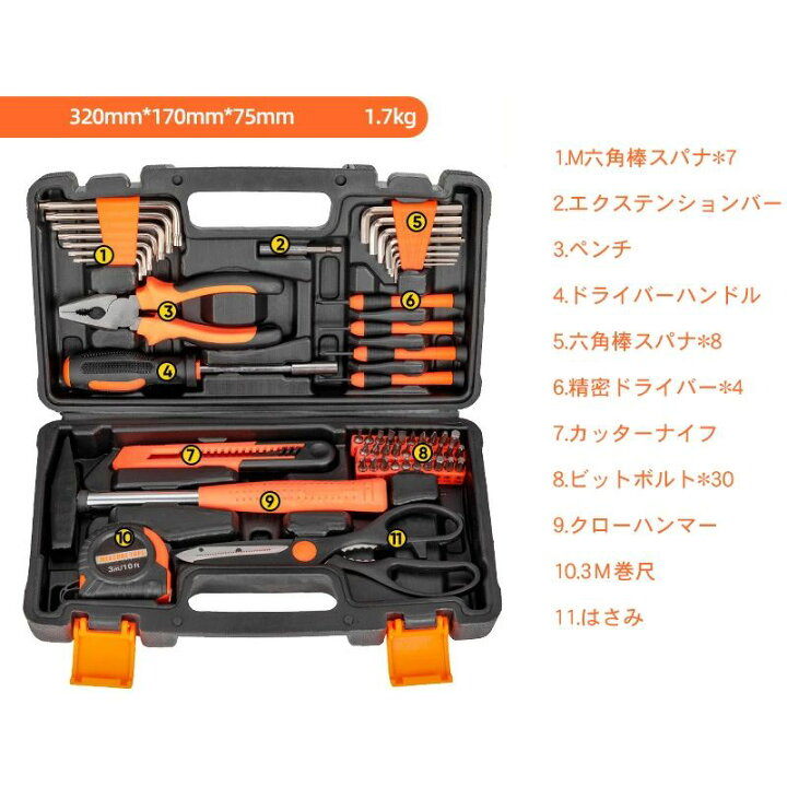 工具セット ハンドツール POWERBUILT 142ピース 工具セット 5段 ツール 