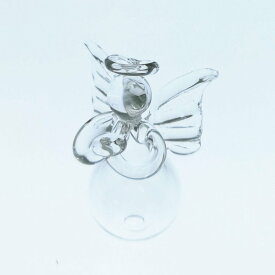 【即納】 ガラスエンジェル 天使 小 麻ひも付き 1個 85×55mm 1個 一輪挿し インテリア ハンギング 花瓶 ガラス ガラス細工 天使 ハーバリウム クリアリウム アクセサリー入れ 透明 きれい