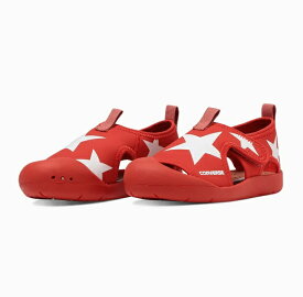 【CONVERSE】KID'S CVSTAR SANDAL 3CC933 RED/WHITE キッズ CVスター レッド/ホワイト サンダル サマー マリンシューズ ウォーターシューズ 水陸両用 水遊び プール ジュニア 子供靴 スポーツサンダル