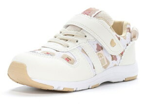 【moonstar】CARROT CR C2353 BEIGE ベージュ ムーンスター キャロット 子供靴 キッズ スニーカー 抗菌防臭 クマ