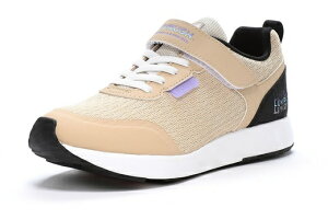 【moonstar】LUVRUSH LV 1190 BEIGE ムーンスター ラブラッシュ ベージュ 子供靴 キッズ スニーカー スーパースター 抗菌防臭 軽量 運動会 女の子 ローカット マジックテープ シューズ