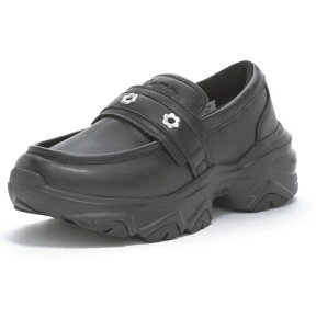 �ymoonstar�zNM J140 BLACK CHUNKY LOAFER ���[���X�^�[ �u���b�N�@�j�[�� Ni-mo �q���C �R�ۖh�L �L�b�Y �W���j�A �X�j�[�J�[ �V���[�Y �@���[�t�@�[ ���̎q �������L�����탁�C�N