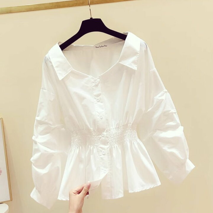 ワイドネックパフスリーブトップ TICCA - 美品♪ TICCA ストライプ 