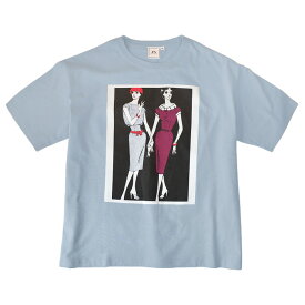 中原淳一 ビッグTシャツ・スタイル画（ブルー）