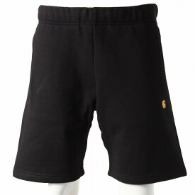 カーハート ハーフパンツ I026389 8990 CHASE SWEAT SHORTS チェイス スウェット ロゴマーク メンズ ブラック Carhartt