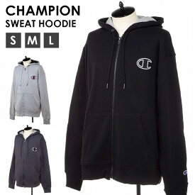 チャンピオン パーカー 【3色】 ジップフーディー パワーブレンド グラフィック POWERBLEND GRAPHIC ZIP HOODIE ジップアップ ロゴ カジュアル 普段着 GF91H Y07972 メンズ ブラック グレー CHAMPION