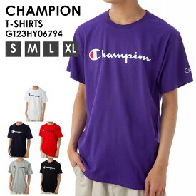 チャンピオン Tシャツ ブランド 【6色】 クラシック グラフィック CLASSIC GRAPHIC TEE ロゴ クルーネック 半袖 カジュアル GT23HY06794 メンズ ホワイト パープル ブラック ネイビー CHAMPION