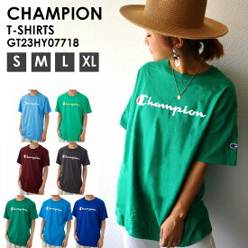 チャンピオン Tシャツ ブランド 【7色】 クラシック グラフィック CLASSIC GRAPHIC TEE 半袖 クルーネック ロゴ カジュアル GT23HY07718 メンズ ブルー グリーン グレー CHAMPION