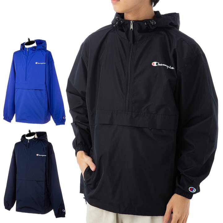 楽天市場 チャンピオン ジャケット 3色 パッカブルジャケット Packable Jacket V1012 ナイロンジャケット マウンテンジャケット マウンテンパーカー シャカシャカ 折りたたみ ポケッタブル アウトドア キャンプ メンズ レディース ブラック ネイビー ブルー Champion