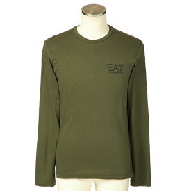 EA7 Tシャツ ブランド 6ZPT28 PJA2Z 1852 クルーネック長袖 ロゴ バックプリント メンズ カーキ エンポリオアルマーニ イーエーセブン
