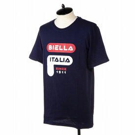 フィラ Tシャツ ブランド BIELLA ITALIA LM913785 412 メンズ ネイビー FILA