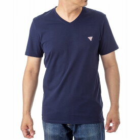 GUESS Tシャツ ブランド CORE TEE M0GI37 I3Z00 G720 Vネック ワンポイント 半袖 メンズ ネイビー ゲス
