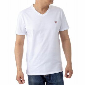 GUESS Tシャツ ブランド CORE TEE M0GI37 I3Z00 TWHT Vネック ワンポイント 半袖 メンズ ホワイト ゲス