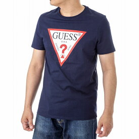 GUESS Tシャツ ブランド ORIGINAL LOGO TEE M0GI71 I3Z00 G720 クルーネック トライアングルロゴ 半袖 メンズ ネイビー ゲス