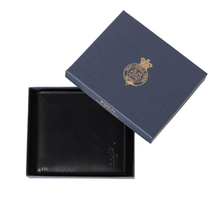楽天市場】ラルフローレン 二つ折り財布 405845399001 Black メンズ 