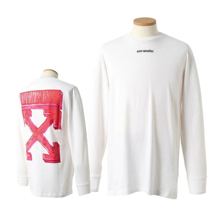 楽天市場】オフホワイト Tシャツ OMAB001E20JER0030125 長袖 ロンT 